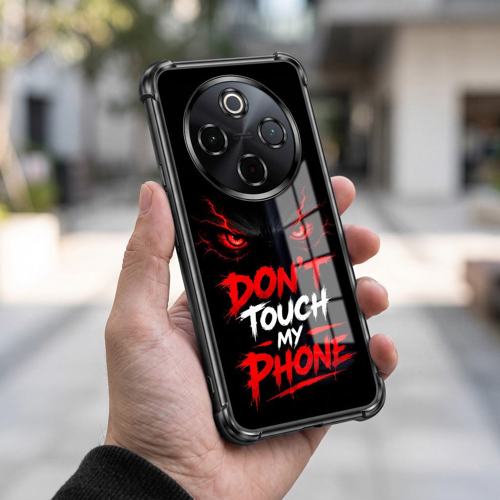 Vivo T4 5G Don't Touch My Phone Black Airbags Printed Back Case