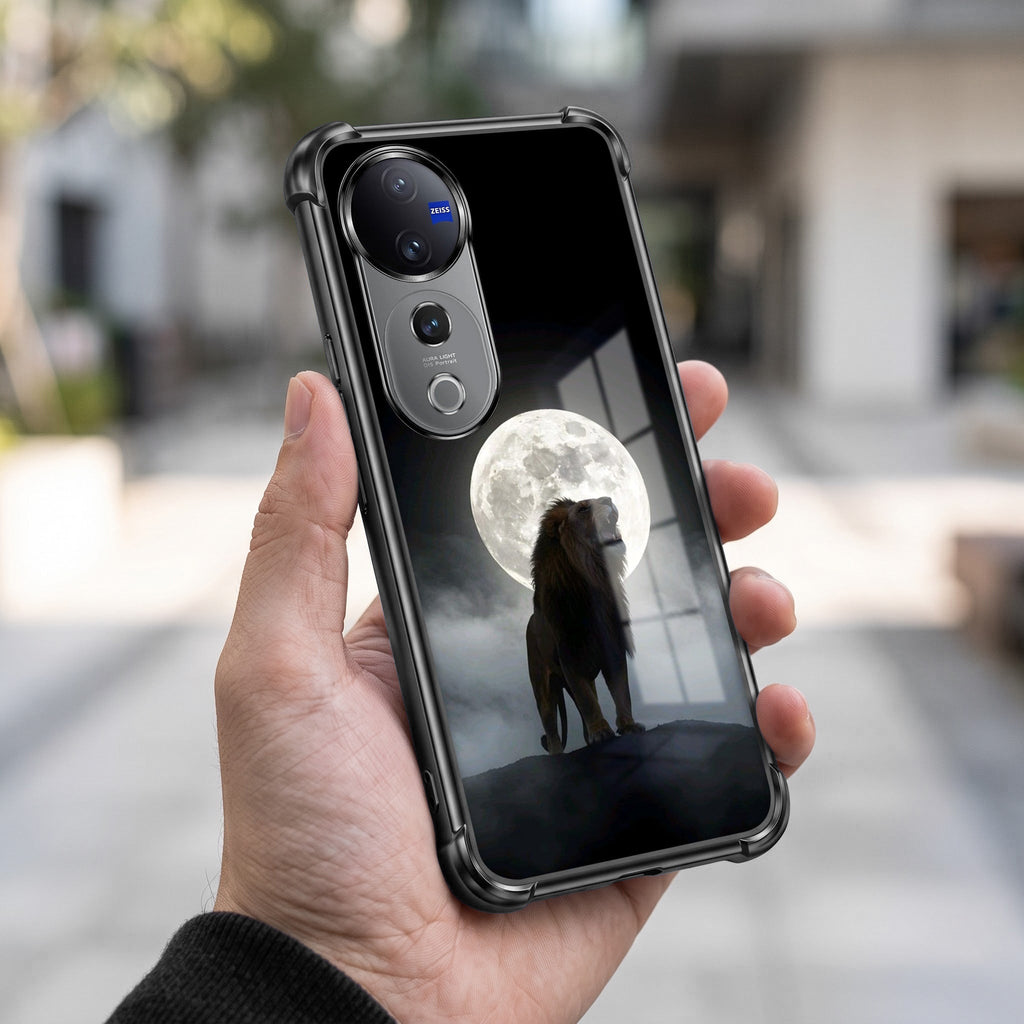 Vivo V40 Pro 5G Lunar Wolf Black Airbags Printed Back Case