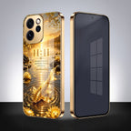 Oppo Reno 15 Pro Mini 5G 11:11 Manifestation Gold Electroplated Glass Phone Back Case
