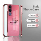 Vivo V70 FE 5G Luxury Porsche 911 Pink Electroplated Glass Phone Back Case