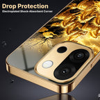 OnePlus 13s 5G Horses Royal Glory Gold Electroplated Glass Phone Back Case