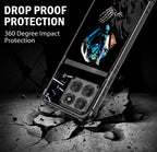 Motorola Edge 60 Pro 5G Cyberpunk Reaper Dual-Tone Transparent Black Airbags Case