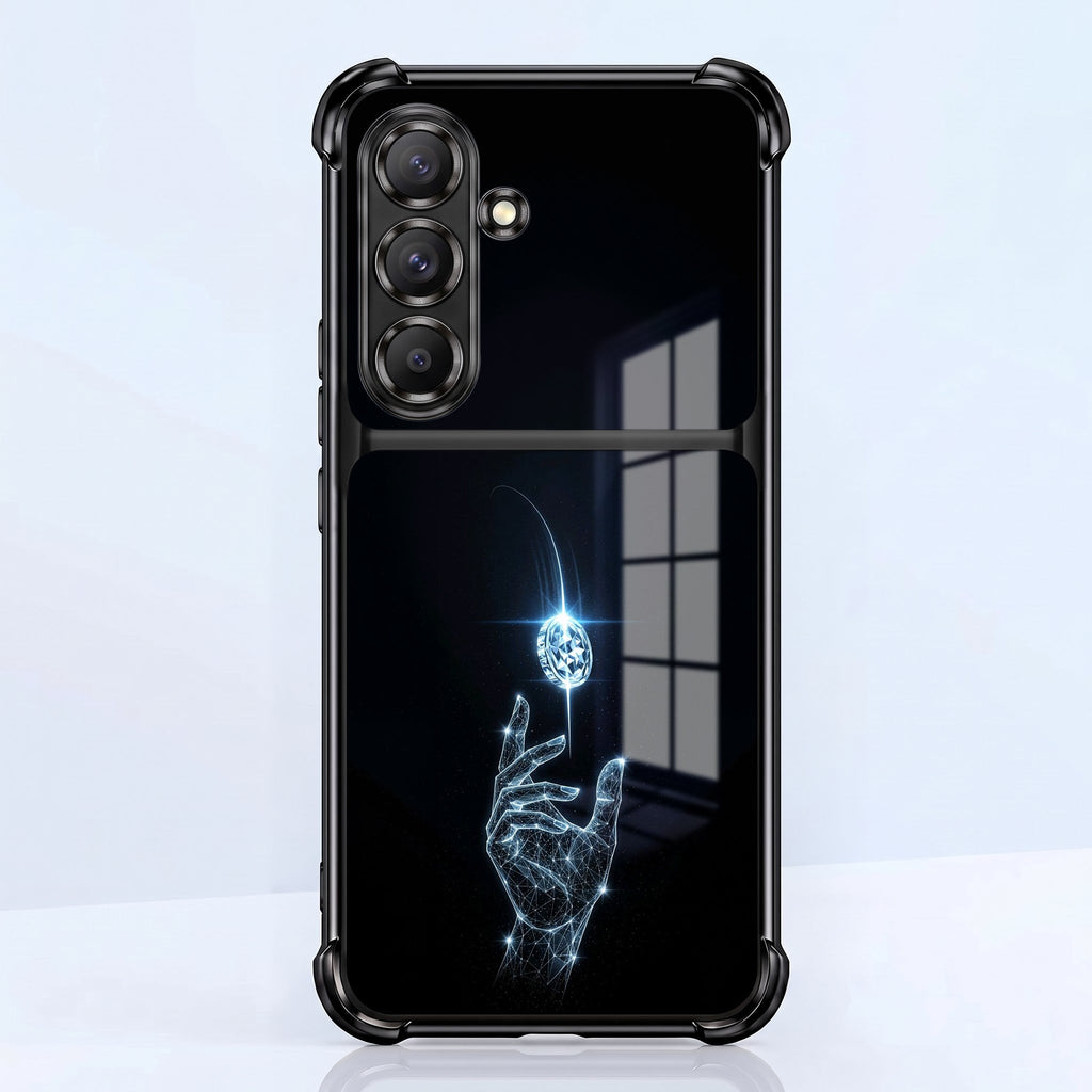 Samsung Galaxy A36 5G Cosmic Energy Dual-Tone Transparent Black Airbags Case