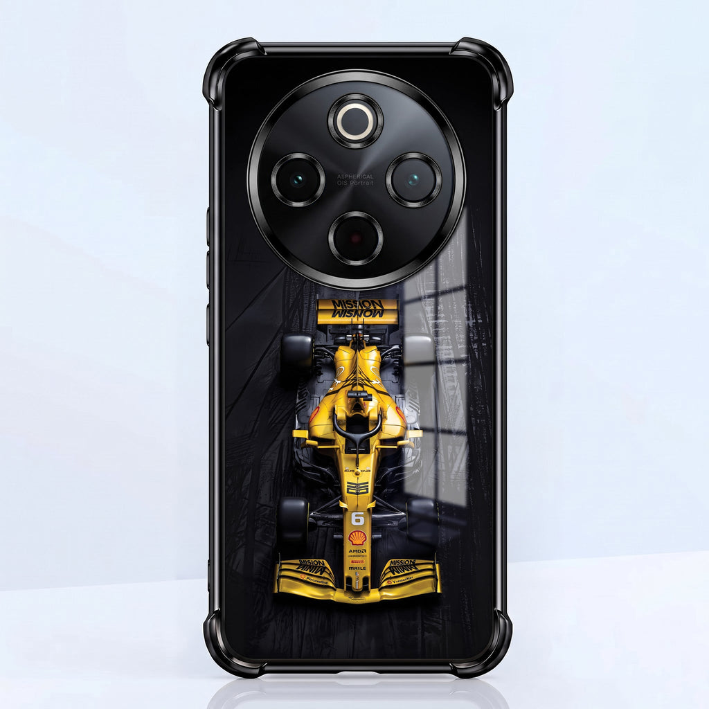 Vivo T4 5G F1 Racing Cars Black Airbags Printed Back Case