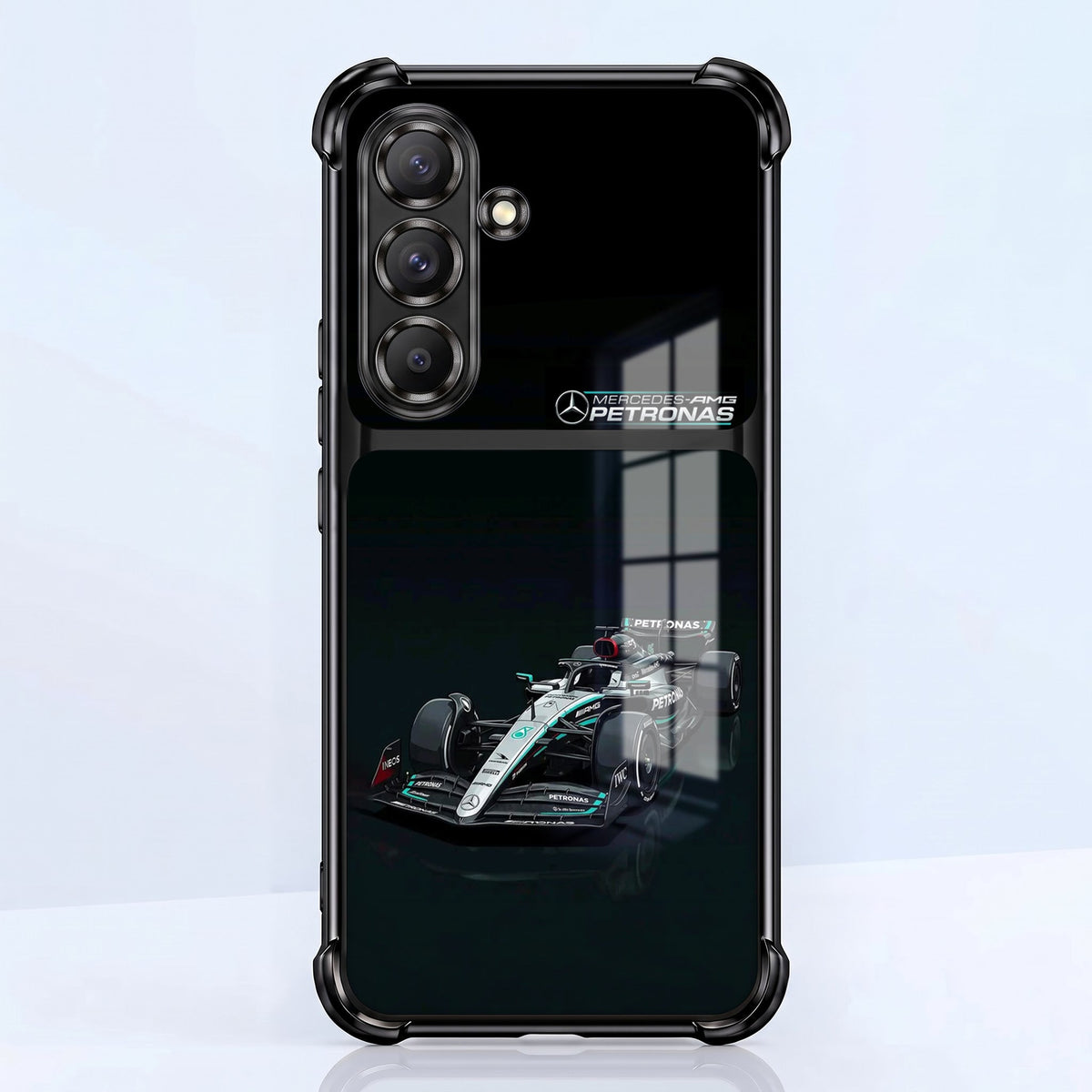 Samsung Galaxy A36 5G F1 Turbo Dual-Tone Transparent Black Airbags Case