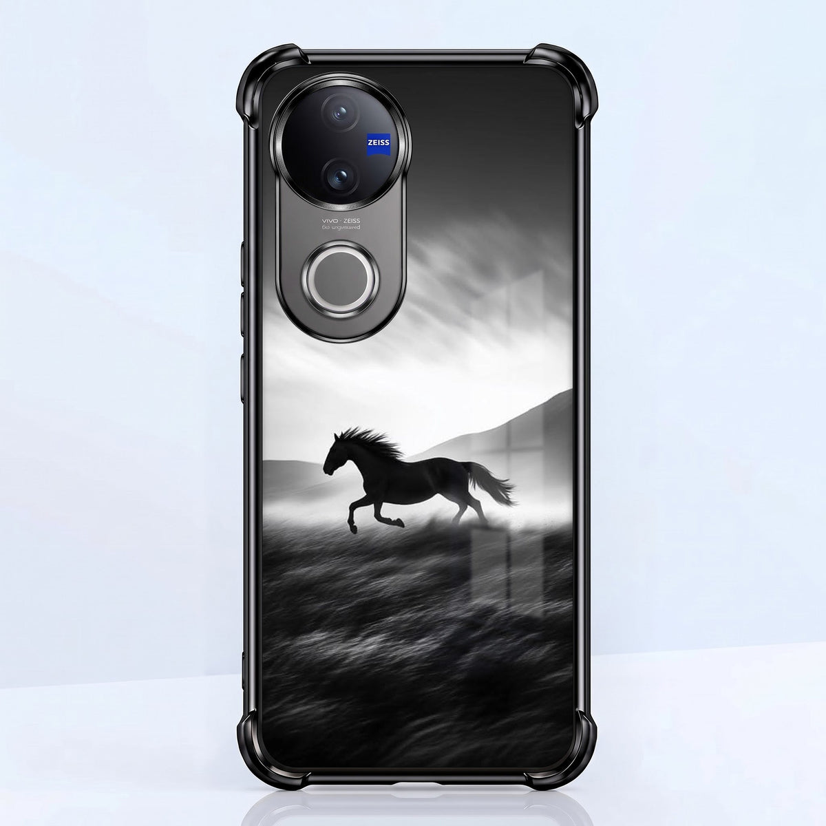 Vivo V50 5G Phantom Horse Black Airbags Printed Back Case