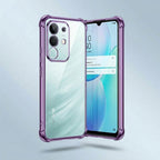 Vivo T4X 5G Anti-Yellow Electroplating Transparent Airbags Case