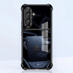 Samsung Galaxy A56 5G Ace King Dual-Tone Transparent Blue Black Airbags Case