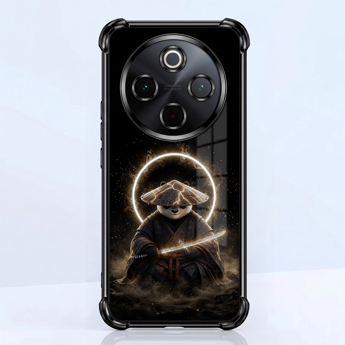 Vivo T4 5G Warrior Panda Black Airbags Printed Back Case