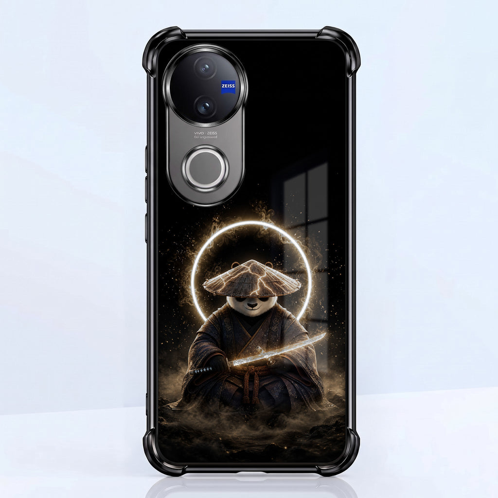 Vivo V50 5G Warrior Panda Black Airbags Printed Back Case