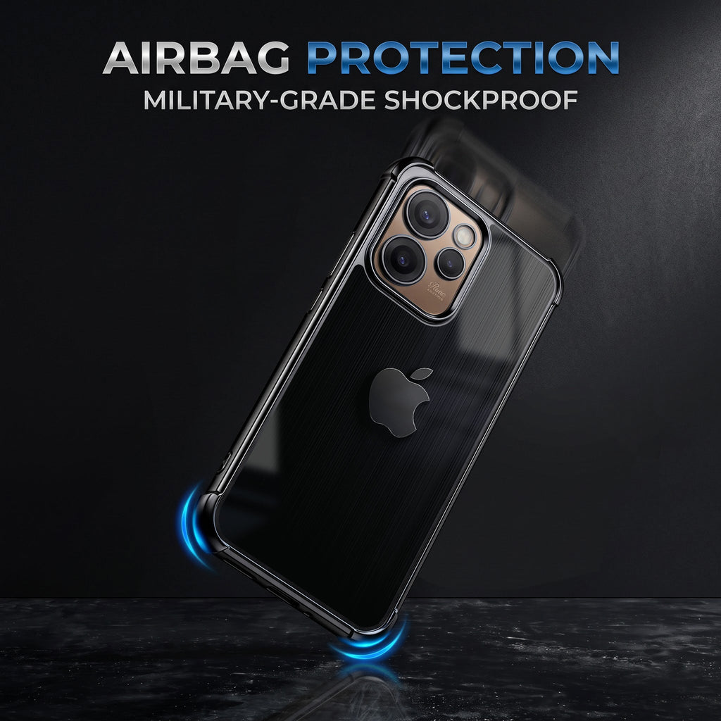 Oppo Reno 15 Pro Mini 5G Premium Black Apple Airbags Printed Back Case