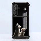Samsung Galaxy A56 5G Dreamy Puppy Dual-Tone Transparent Black Airbags Case
