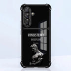 Samsung Galaxy A36 5G Focus & Strength Dual-Tone Transparent Black Airbags Case