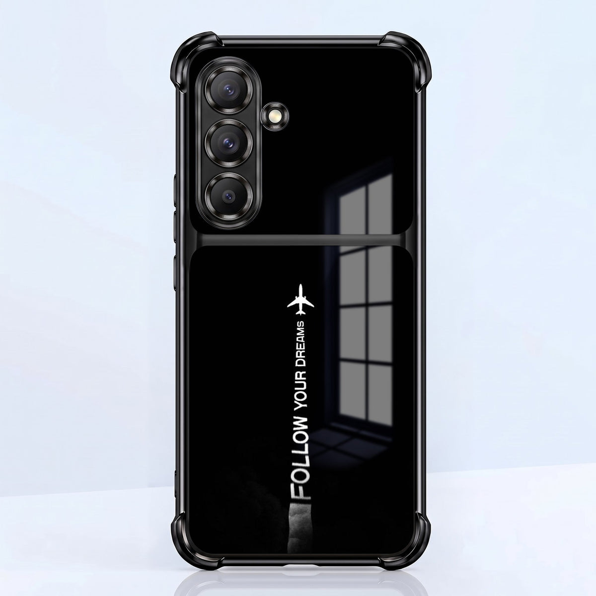 Samsung Galaxy A56 5G Follow Dreams Dual-Tone Transparent Black Airbags Case