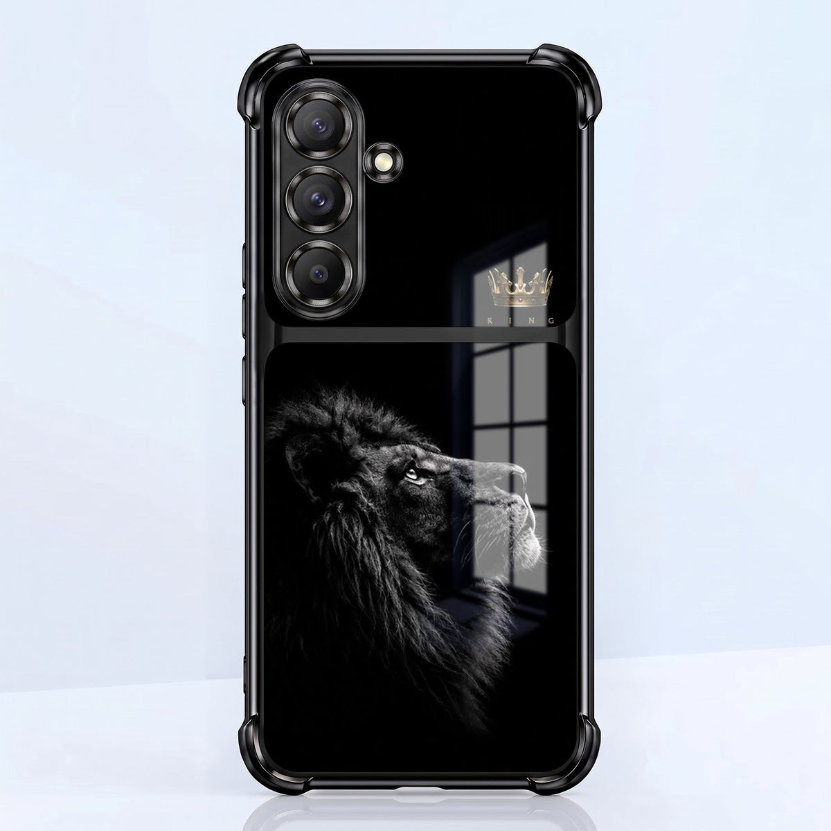Samsung Galaxy A36 5G King’s Aura Dual-Tone Transparent Black Airbags Case