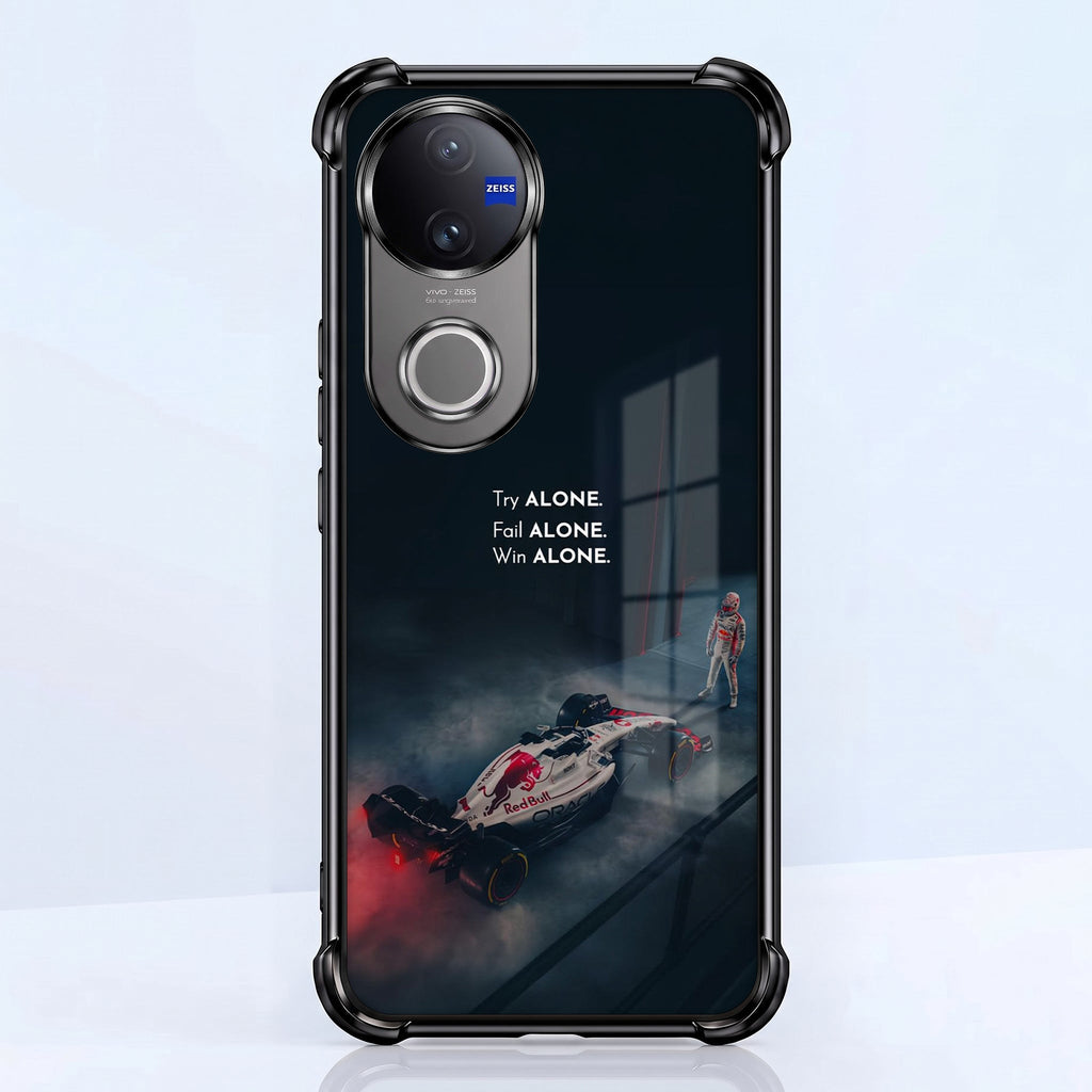 Vivo V50 5G F1 Alone Black Airbags Printed Back Case