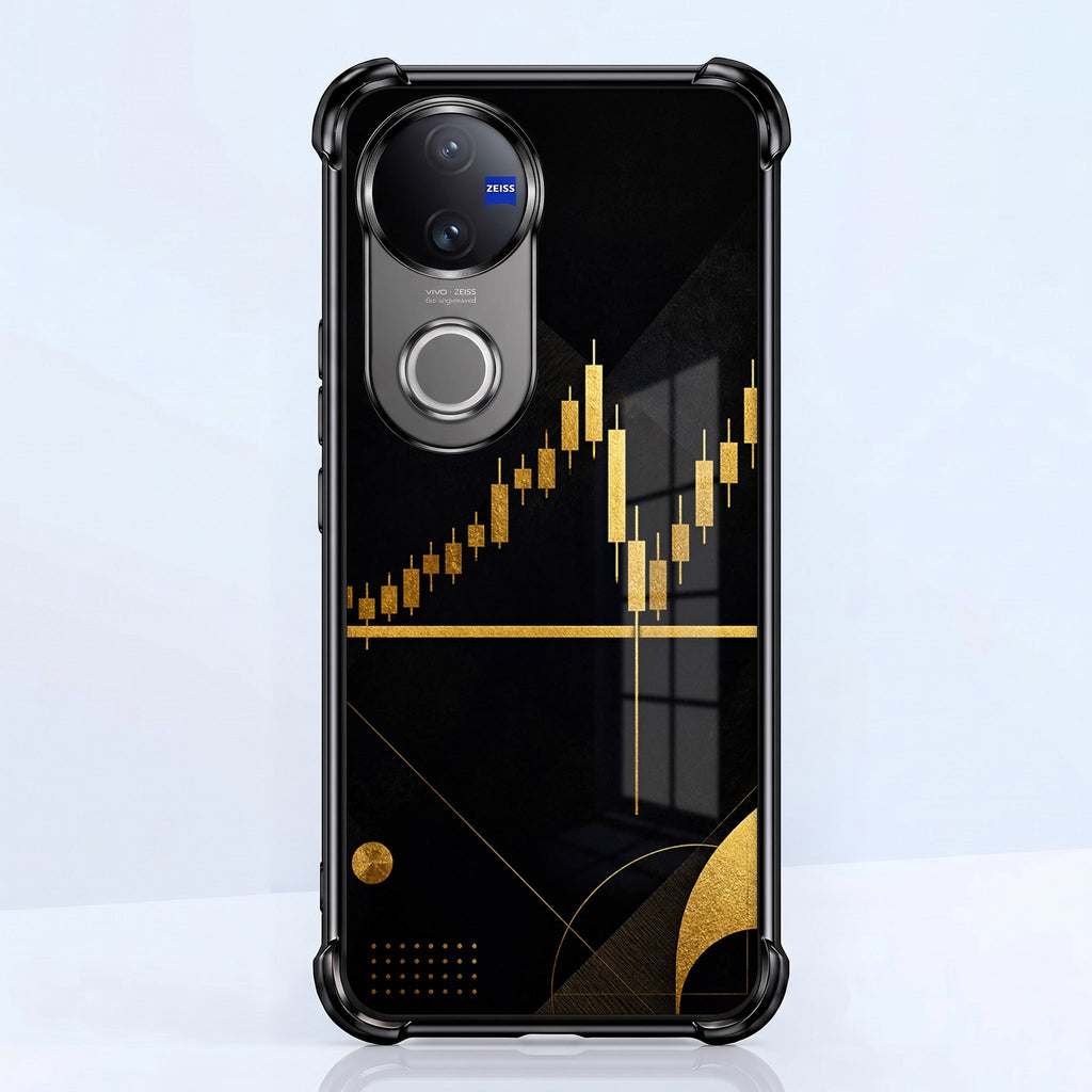Vivo V50 5G Trading Candles Black Airbags Printed Back Case