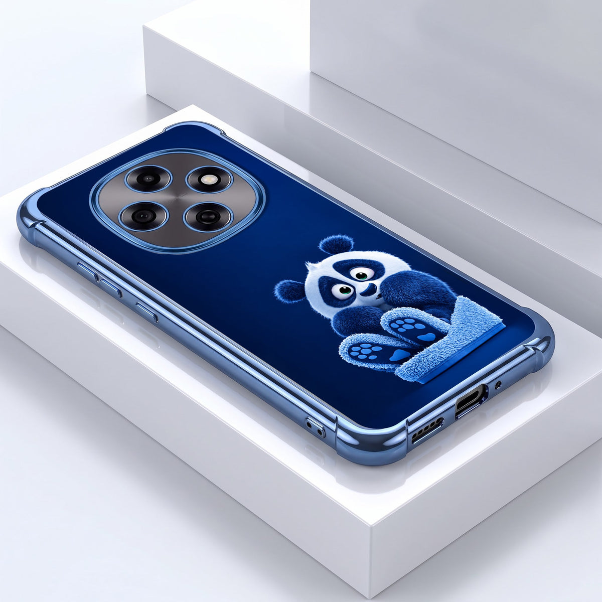 Oppo F31 Pro 5G Cute Panda Blue Airbags Printed Back Case