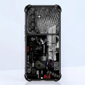 Samsung Galaxy A56 5G Dark Academia Dual-Tone Transparent Black Airbags Case