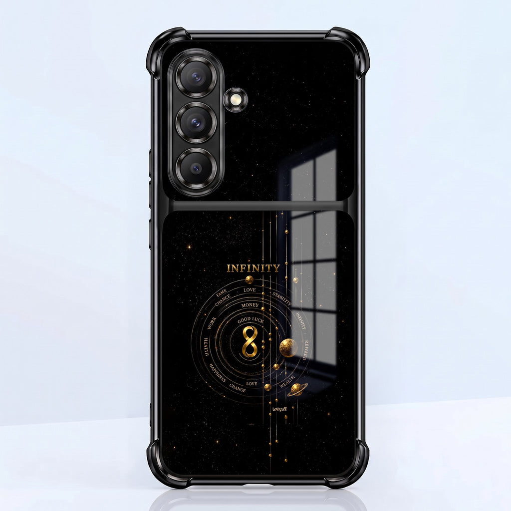 Samsung Galaxy A36 5G Infinity Manifestation Dual-Tone Transparent Black Airbags Case
