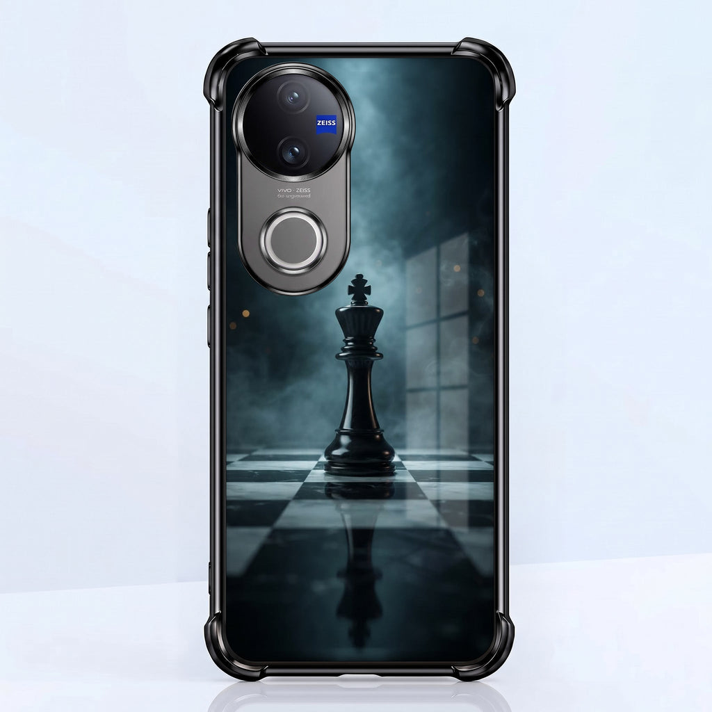 Vivo V50 5G Checkmate Black Airbags Printed Back Case