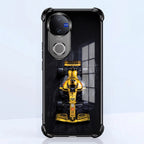 Vivo V50 5G F1 Racing Cars Black Airbags Printed Back Case