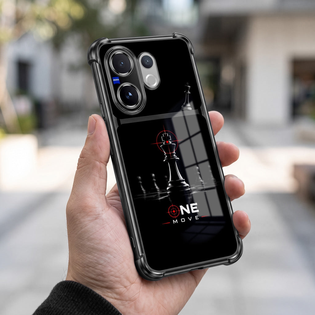 Vivo V60 5G One Move Dual-Tone Transparent Black Airbags Case