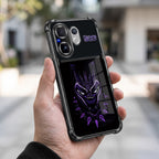 Vivo V60 5G Wakanda Forever Dual-Tone Transparent Black Airbags Case