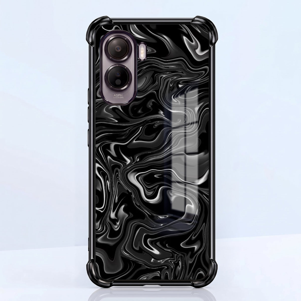 Vivo T5 Pro 5G Dark Swirl Black Airbags Printed Back Case
