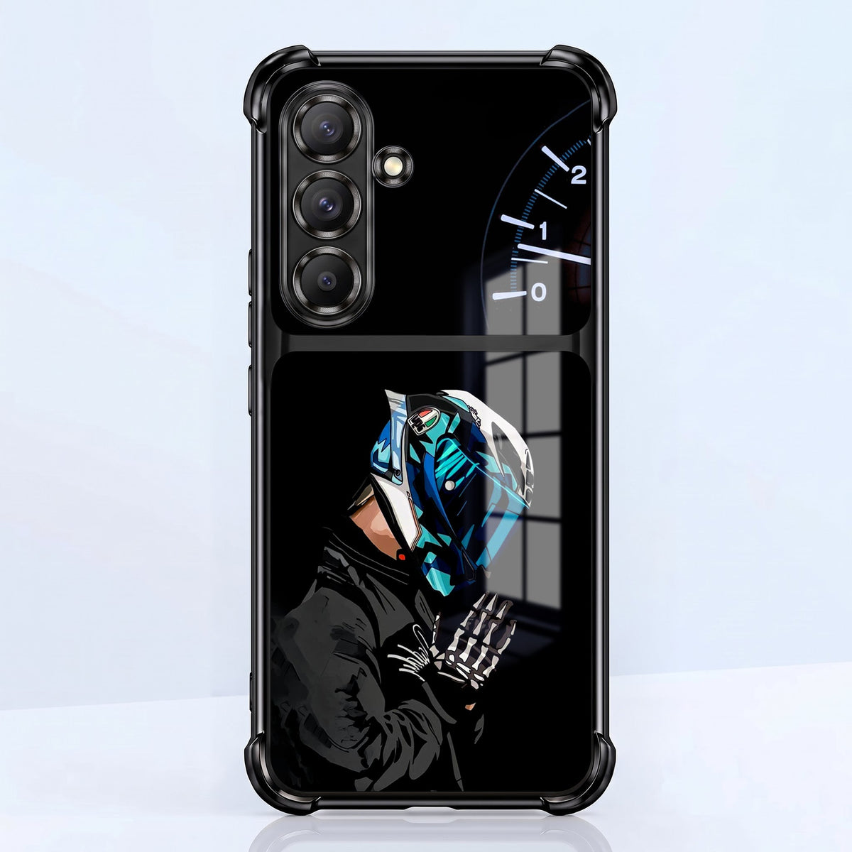 Samsung Galaxy A36 5G Cyberpunk Reaper Dual-Tone Transparent Black Airbags Case