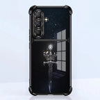 Samsung Galaxy A56 5G Royal Crown Sword Dual-Tone Transparent Black Airbags Case