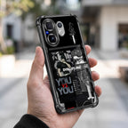 Vivo V60 5G Discipline Over Dual-Tone Transparent Black Airbags Case