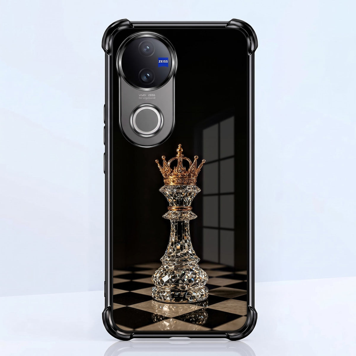 Vivo V50 5G Chess King Black Airbags Printed Back Case
