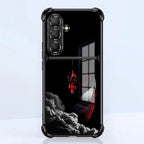 Samsung Galaxy A56 5G Crimson Spider Web Dual-Tone Transparent Black Airbags Case