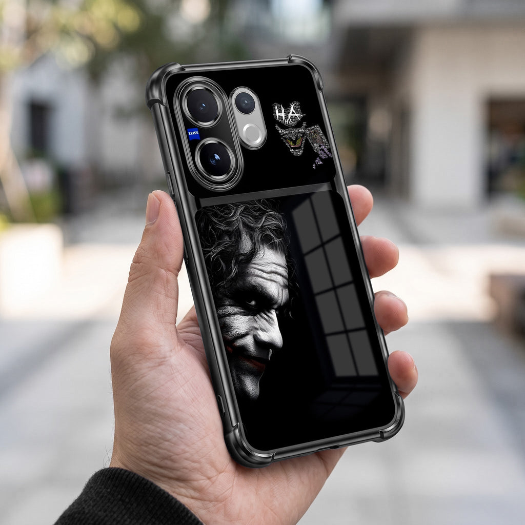 Vivo V60 5G Joker Smile Dual-Tone Transparent Black Airbags Case