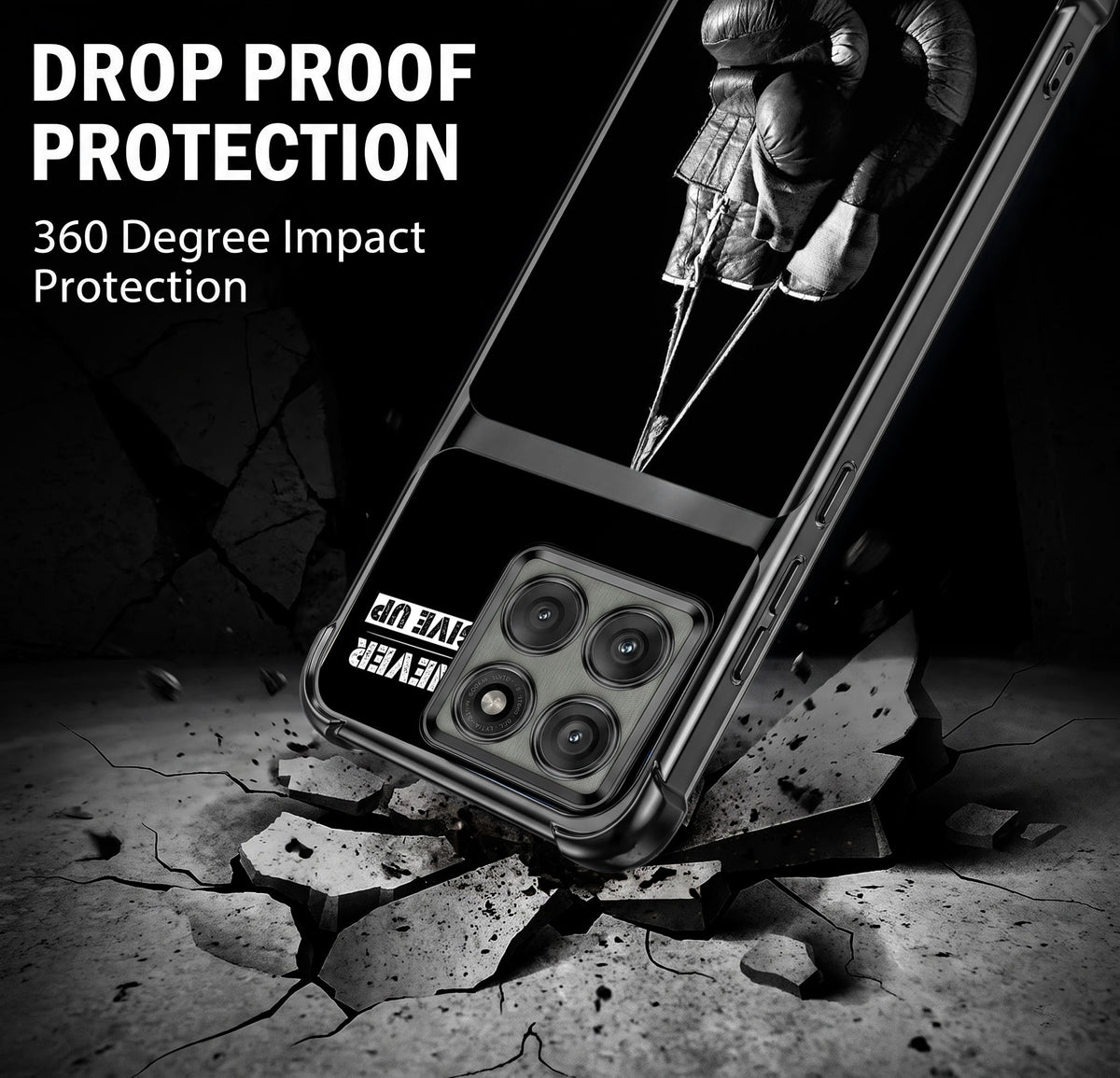 Motorola Edge 60 Pro 5G Boxing Edition Dual-Tone Transparent Black Airbags Case