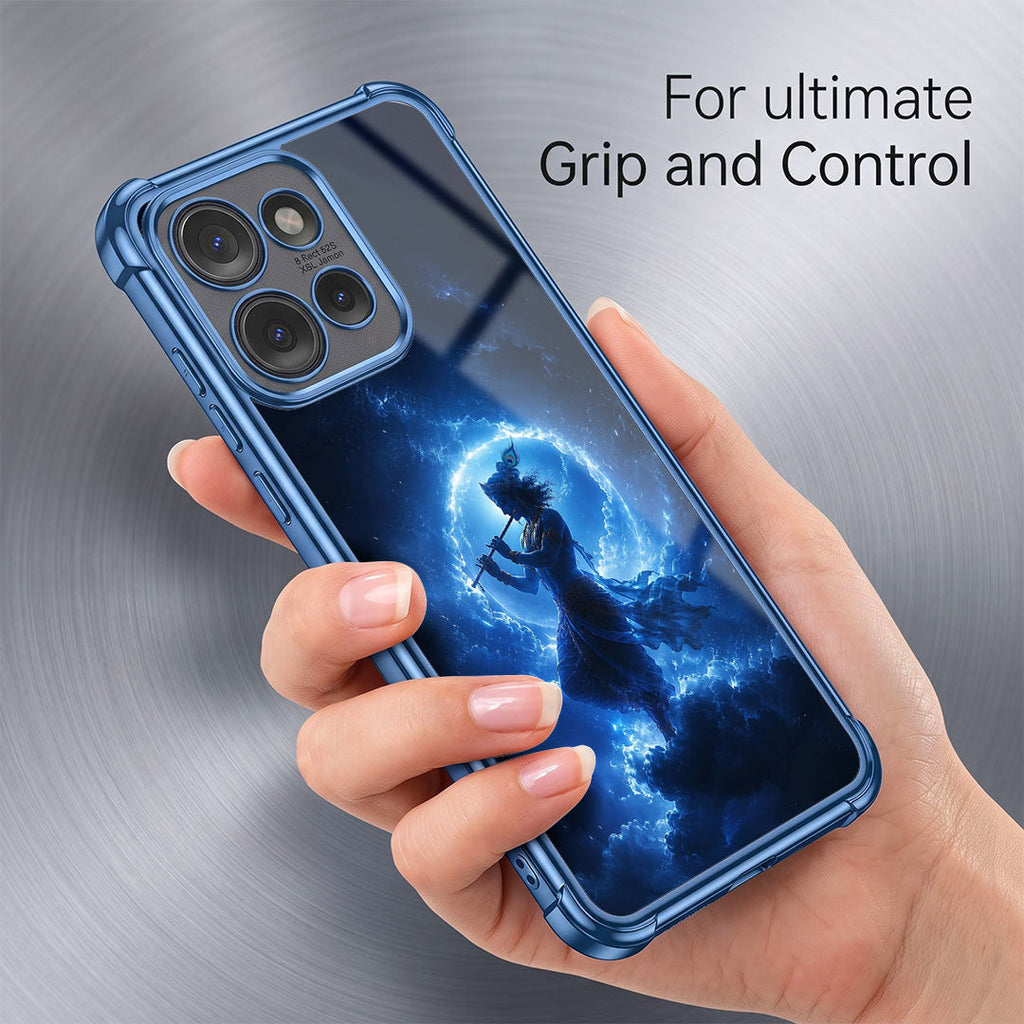 Motorola Edge 50 5G Lord Krishna Blue Airbags Printed Back Case