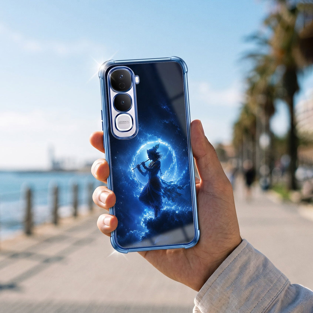 Vivo Y400 Pro 5G Lord Krishna Blue Airbags Printed Back Case