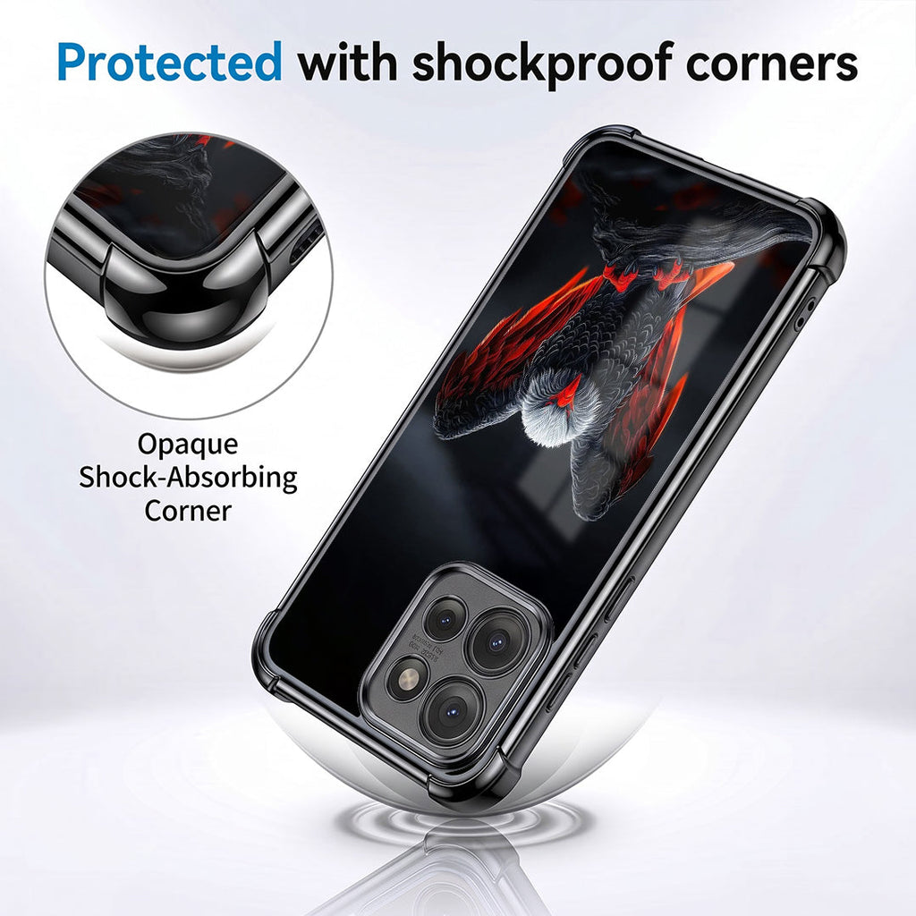 Motorola Edge 50 5G Premium Black Eagle Black Airbags Printed Back Case