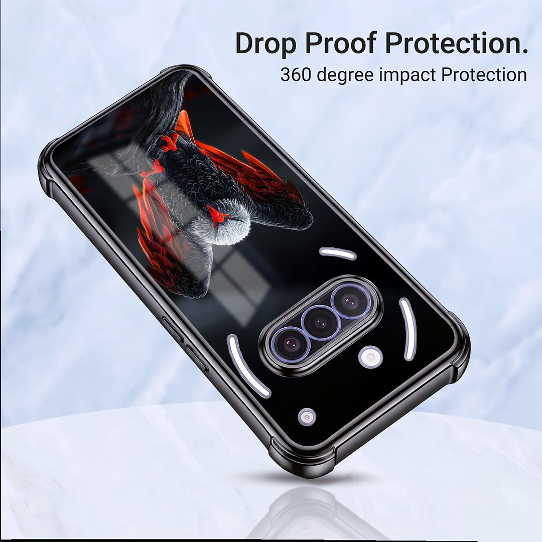 Nothing Phone 3a 5G Premium Black Eagle Black Airbags Printed Back Case