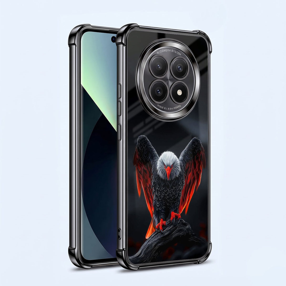 Oppo F29 5G Premium Black Eagle Black Airbags Printed Back Case