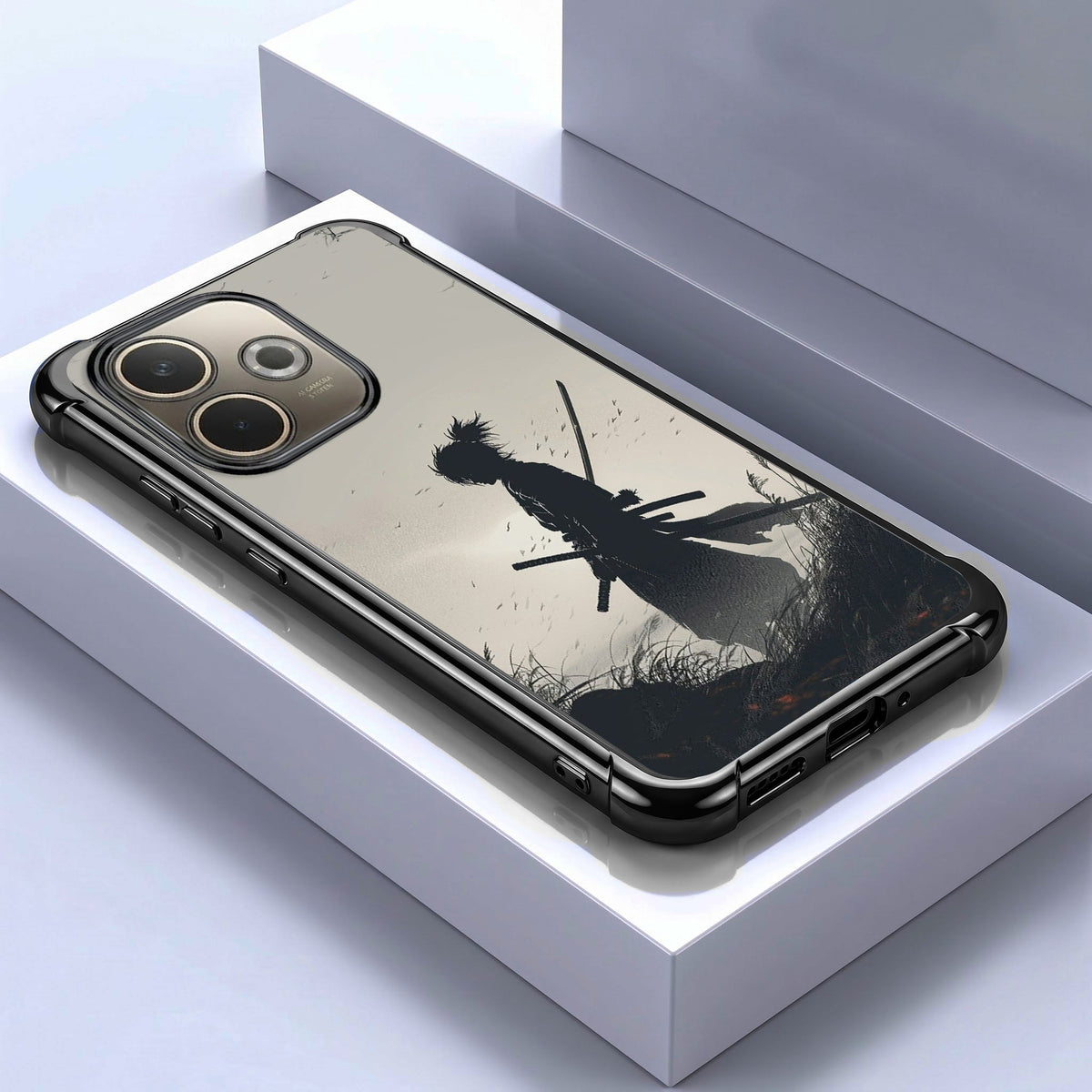 Oppo A5 Pro 5G Shadow Samurai Black Airbags Printed Back Case