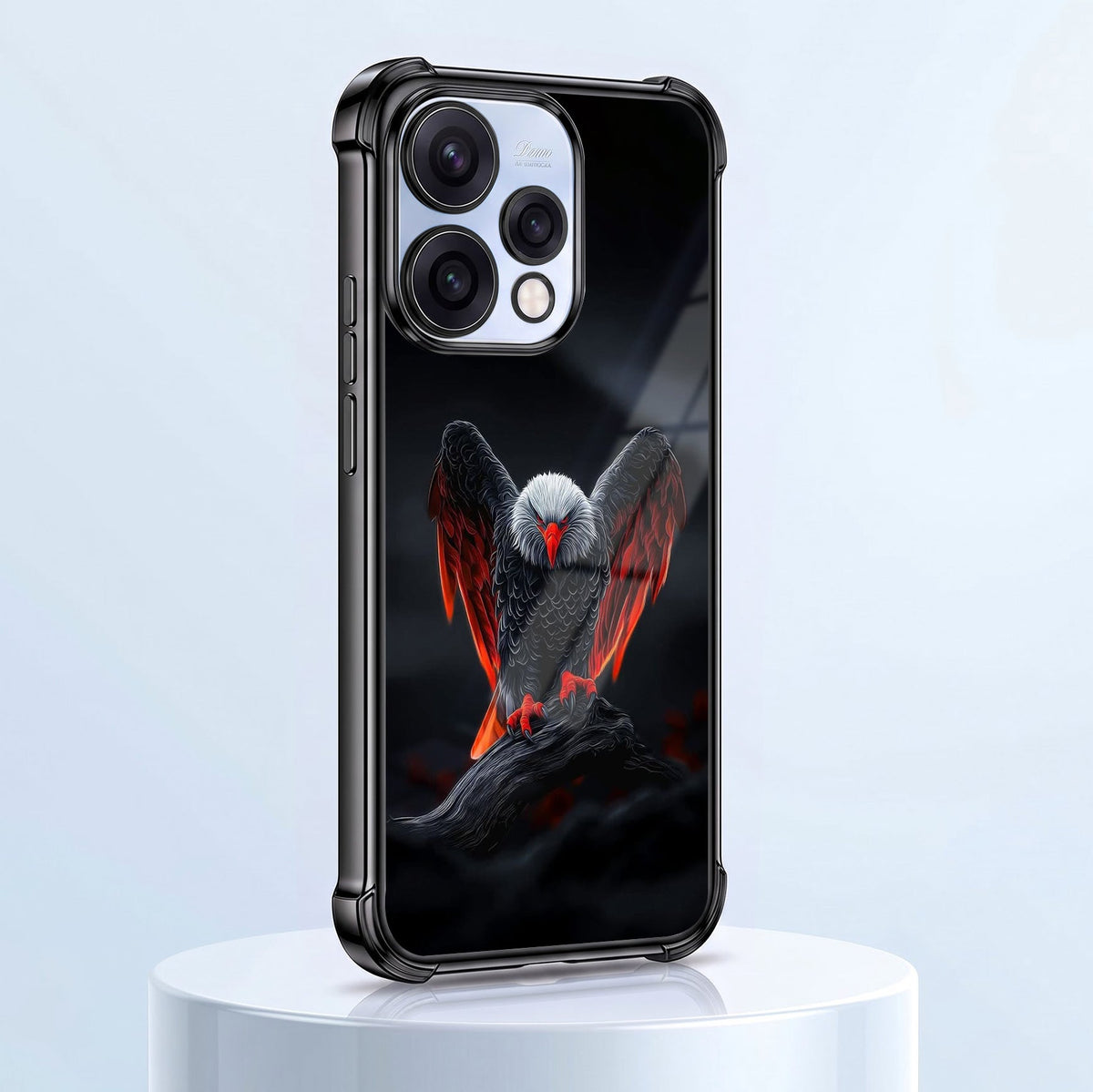 Oppo Reno 15 5G Premium Black Eagle Black Airbags Printed Back Case