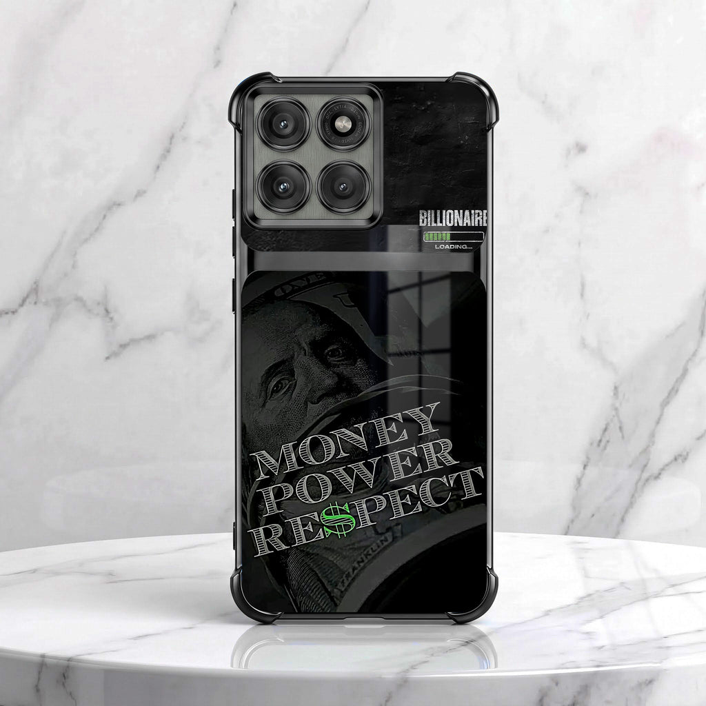 Motorola Edge 60 Pro 5G Money Power Dual-Tone Transparent Black Airbags Case