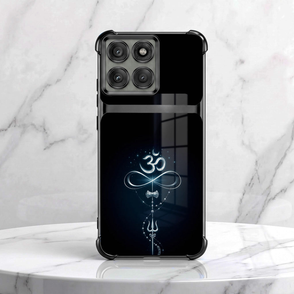 Motorola Edge 60 Pro 5G Mahakal Trishul Transparent Black Airbags Case