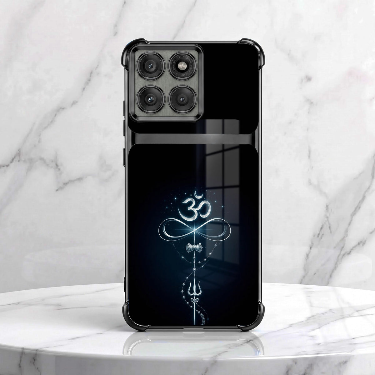 Motorola Edge 60 Pro 5G Mahakal Trishul Transparent Black Airbags Case