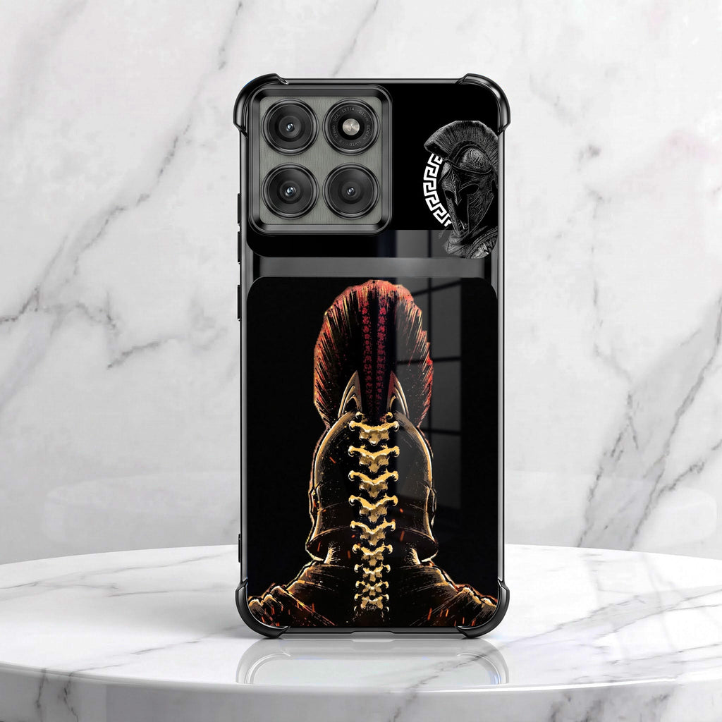Motorola Edge 60 Pro 5G Gladiator King Dual-Tone Transparent Black Airbags Case