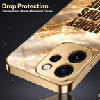Oppo Reno 15 Pro Mini 5G Money Flows To Me Gold Electroplated Glass Phone Back Case