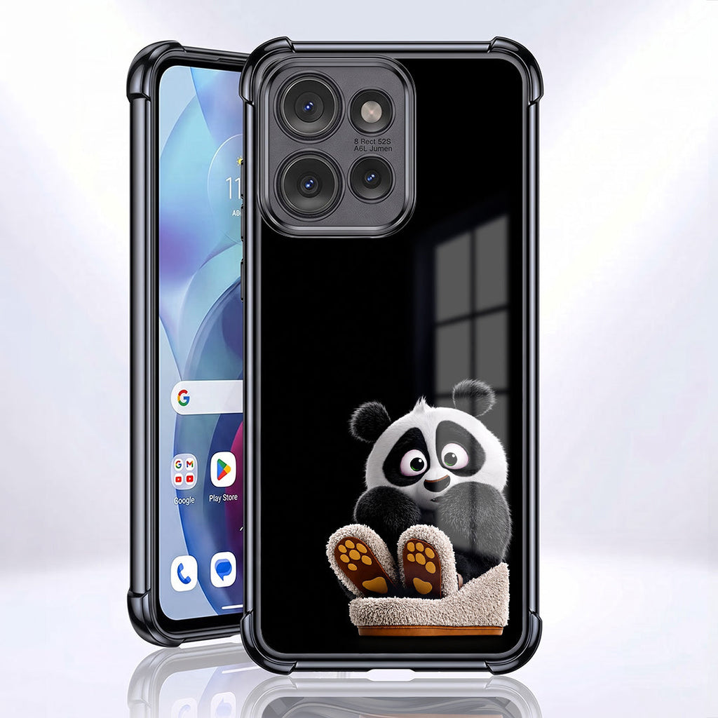 Motorola Edge 50 Neo 5G Cute Panda Black Airbags Printed Back Case