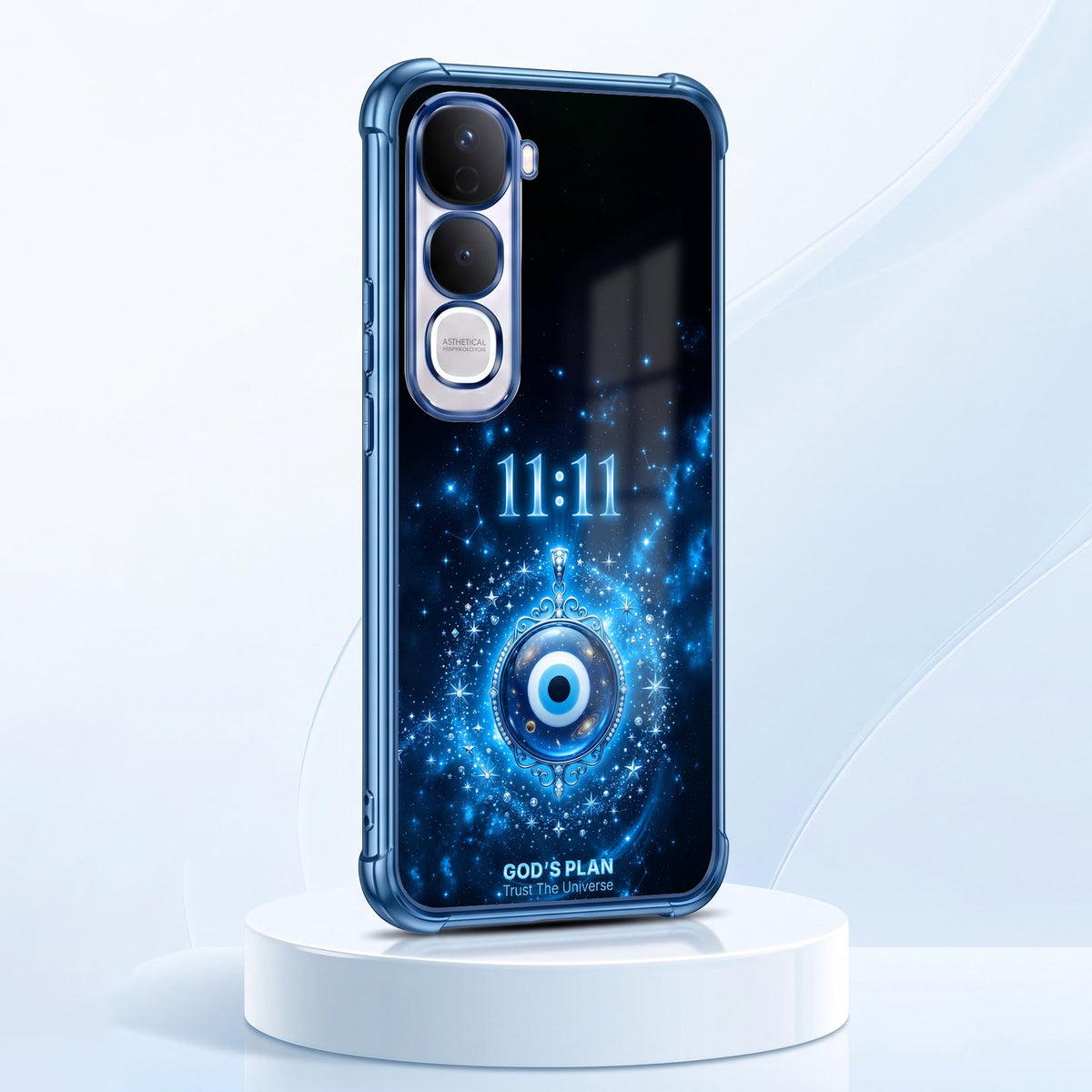 Vivo Y400 Pro 5G Premium God’s Plan Evil Eye Blue Airbags Printed Back Case